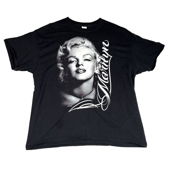 Vintage Marilyn Monroe Black T Shirt XL Retro Hollywood Icon Classic Glam Tee - Picture 1 of 6